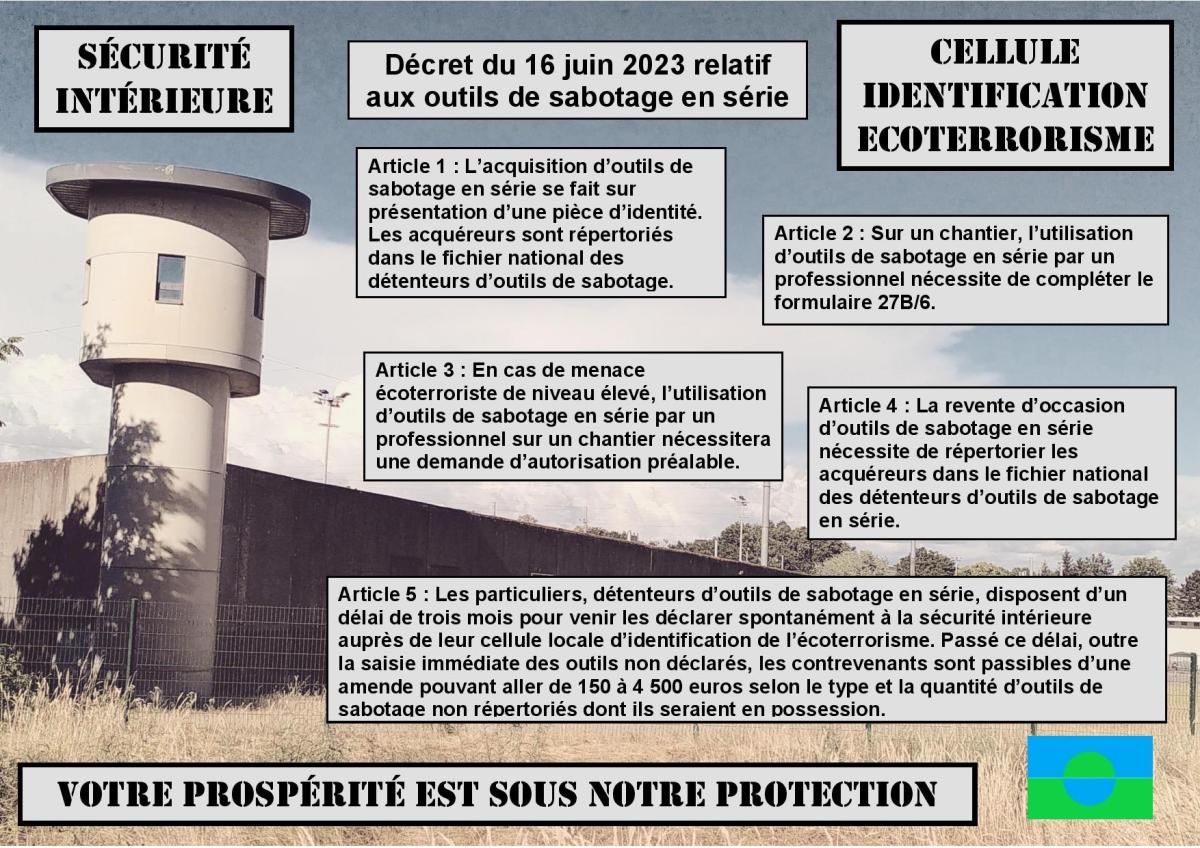 Les 70 millions d’outils de sabotage en série viennent de passer en armes de catégorie&nbsp;D