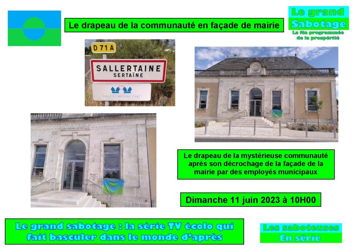 Un drapeau de la communauté a été érigé devant la mairie de&nbsp;Sallertaine